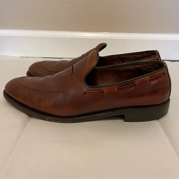 Allen Edmonds Men’s Brown Leather Loafers Dress Shoes Size 9.5C 82374 Preppy - Picture 3 of 10